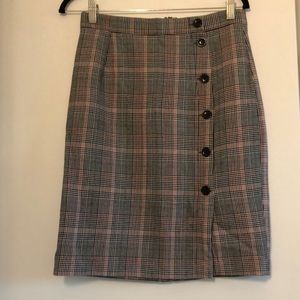 H&M Plaid Pencil Skirt size 6